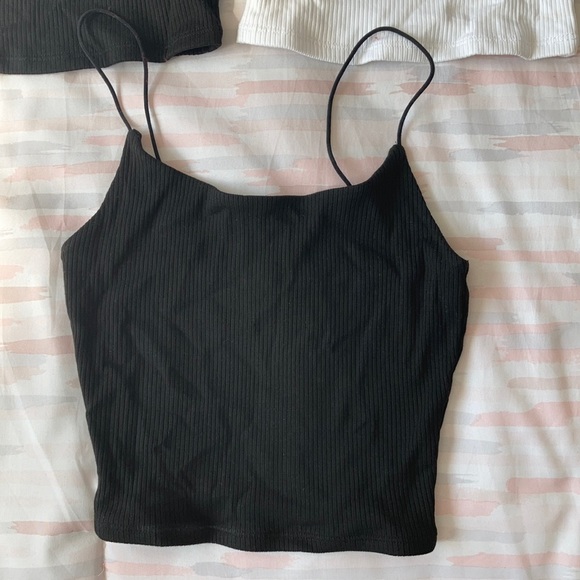 bungee cropped tank tops - Picture 2 of 5
